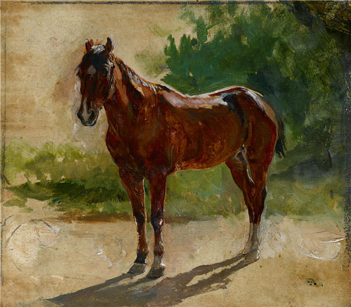 欧内斯特·梅索尼埃（Ernest Meissonier，法国画家）高清作品-《布朗马，研究（1860）》