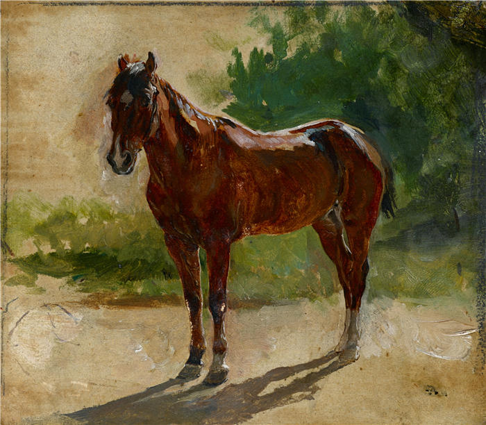 欧内斯特·梅索尼埃(Ernest Meissonier,法国画家)高清作品-《布朗马,研究(1860)》