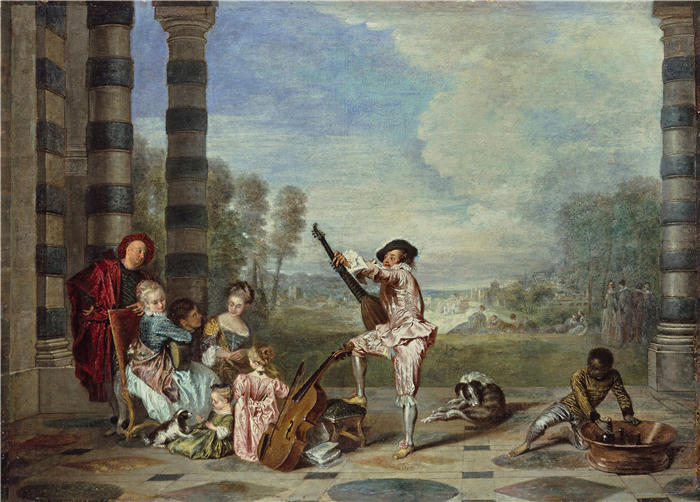 让-安托万·华托(Jean-Antoine Watteau,法国画家)高清作品-《生活的魅力(c. 1718 - 1719)》