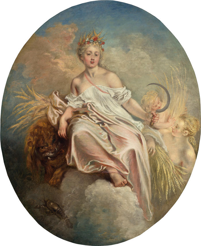 让-安托万·华托(Jean-Antoine Watteau,法国画家)高清作品-《谷神星(夏季)(C. 1717-1718)》