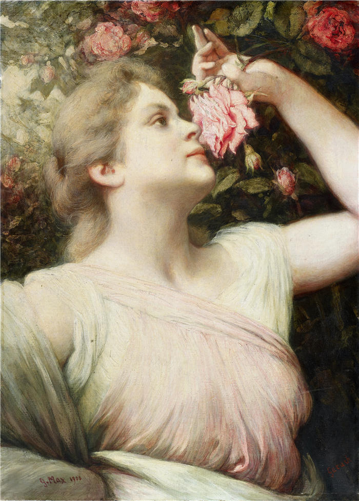 加布里埃尔·冯·麦克斯（Gabriel von Max，奥地利画家）高清作品-《气味 (1900)》