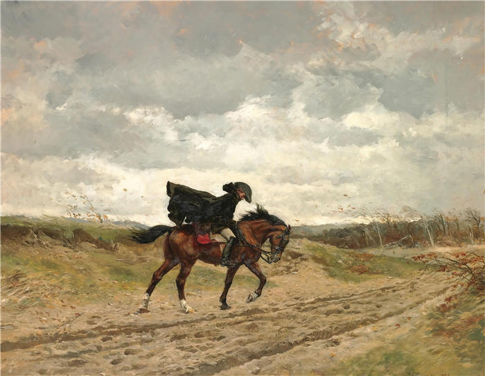 欧内斯特·梅索尼埃(Ernest Meissonier,法国画家)高清作品-《航海家(1886 年)》