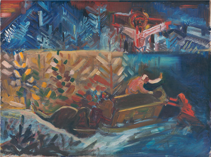 阿诺德·彼得·魏斯-库宾赞（Arnold Peter Weisz-Kubínčan，斯洛伐克画家）高清作品-《携带病人（1940-1944）》