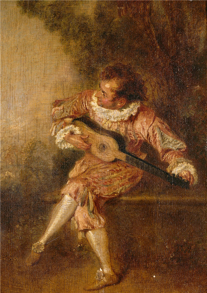 让-安托万·华托（Jean-Antoine Watteau，法国画家）高清作品-《小夜曲的捐赠者（Mezetin）》