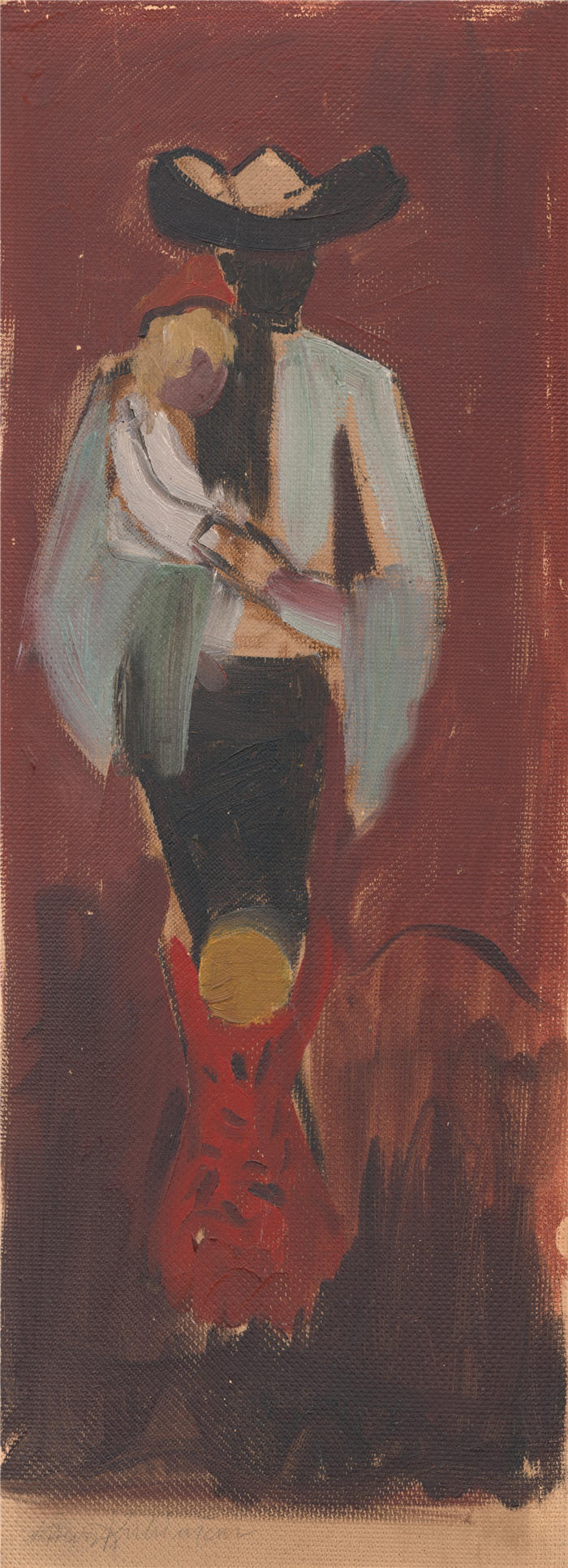 阿诺德·彼得·魏斯-库宾赞（Arnold Peter Weisz-Kubínčan，斯洛伐克画家）高清作品-《形象研究（1935）》