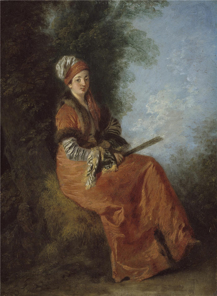 让-安托万·华托（Jean-Antoine Watteau，法国画家）高清作品-《梦想家（1712-14）》