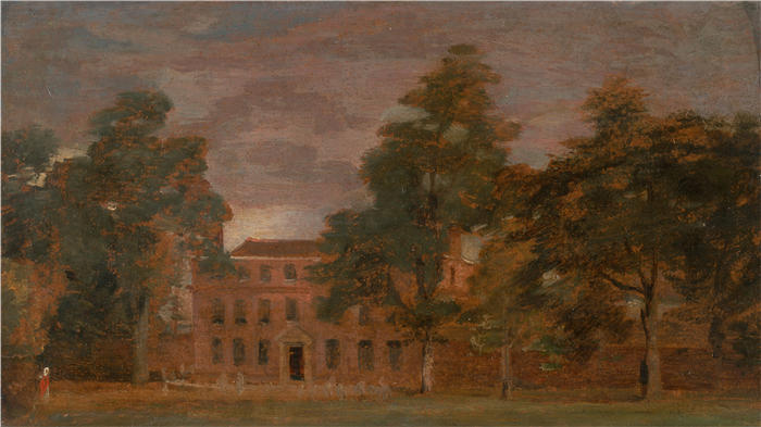 约翰·康斯特布尔(John Constable,英国画家)高清作品-《West Lodge,东伯格霍尔特 (1813-1816)》