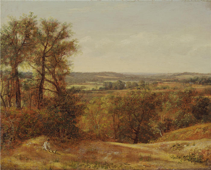 约翰·康斯特布尔（John Constable，英国画家）高清作品-《戴德姆谷 (1802)》
