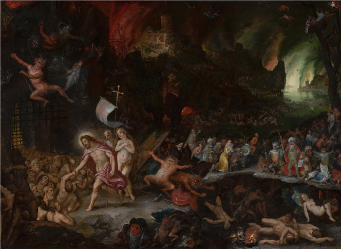 扬·布鲁格赫尔（ Jan Brueghel The Elder,意大利画家）高清作品-《基督降临地狱 (1597)》
