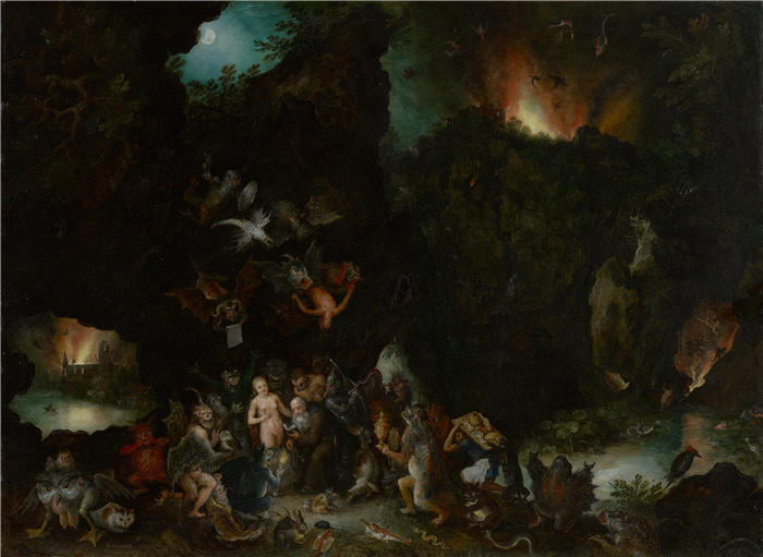 扬·布鲁格赫尔（ Jan Brueghel The Elder,意大利画家）高清作品-《圣安东尼的诱惑（1594）》