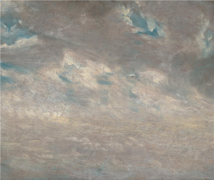 约翰·康斯特布尔(John Constable,英国画家)高清作品-《云研究(约 1821 年) (5)》