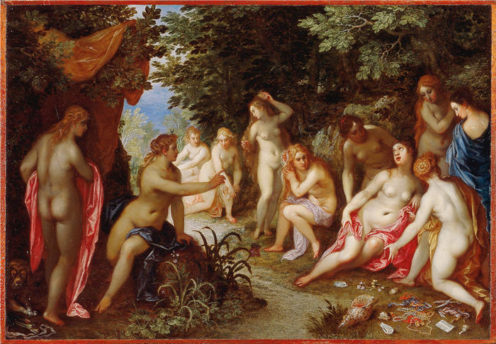 扬·布鲁格赫尔( Jan Brueghel The Elder,意大利画家)高清作品-《戴安娜和卡利斯托 (1605-1608)》