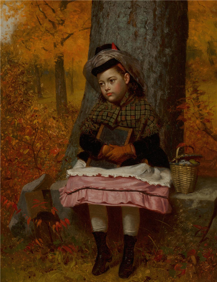 约翰·乔治·布朗(John George Brown,美国画家)高清作品-《上学 (1873)》