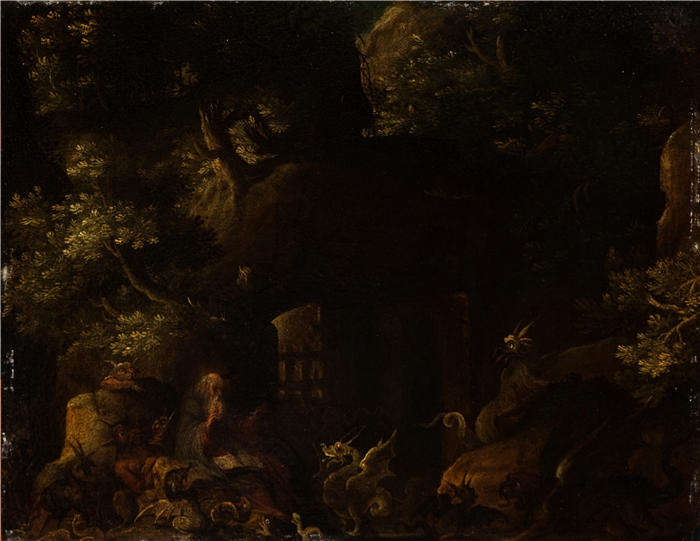 扬·布鲁格赫尔（ Jan Brueghel The Elder,意大利画家）高清作品-《圣安东尼的诱惑(1)》