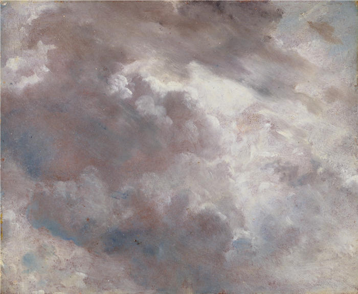 约翰·康斯特布尔(John Constable,英国画家)高清作品-《云研究(约 1821 年) (1)》