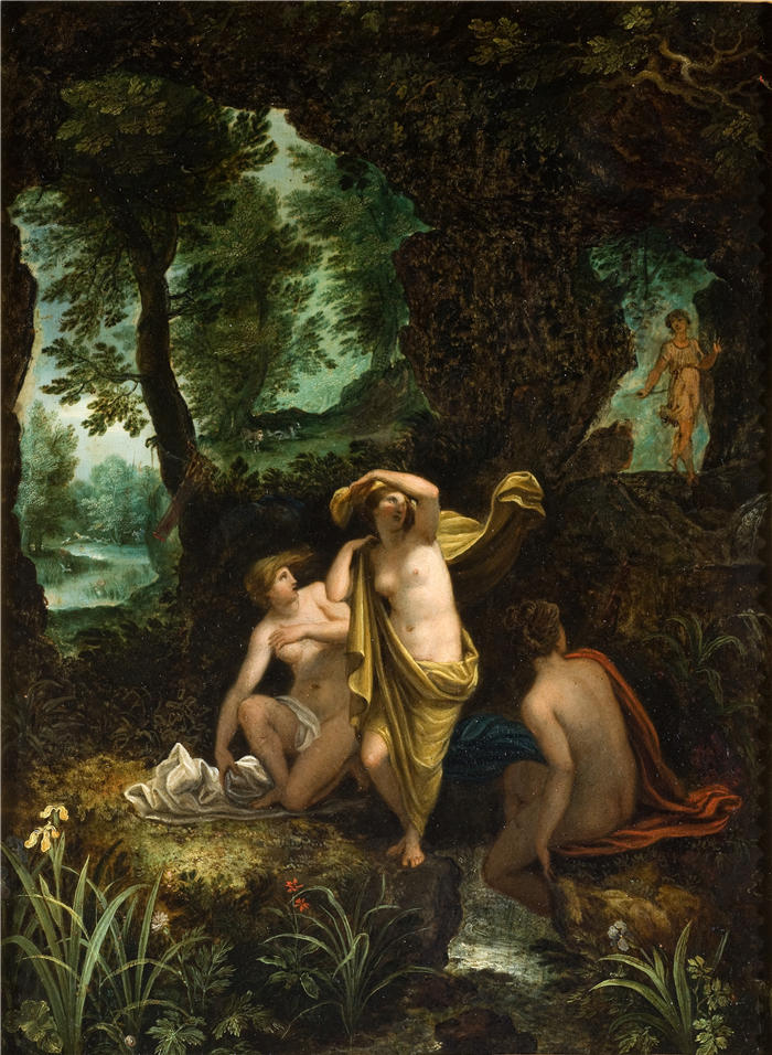 扬·布鲁格赫尔（ Jan Brueghel The Elder,意大利画家）高清作品-《戴安娜和阿克顿的风景》