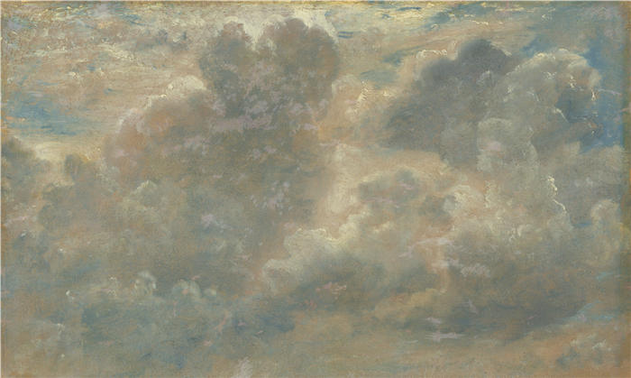 约翰·康斯特布尔（John Constable，英国画家）高清作品-《云研究 (1822)》