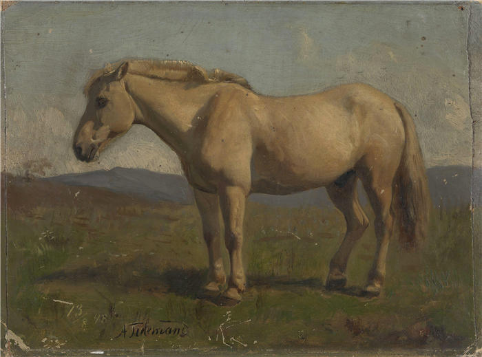 阿道夫·泰德曼（ Adolph Tidemand，挪威画家）高清作品-《敦马 (1848)》