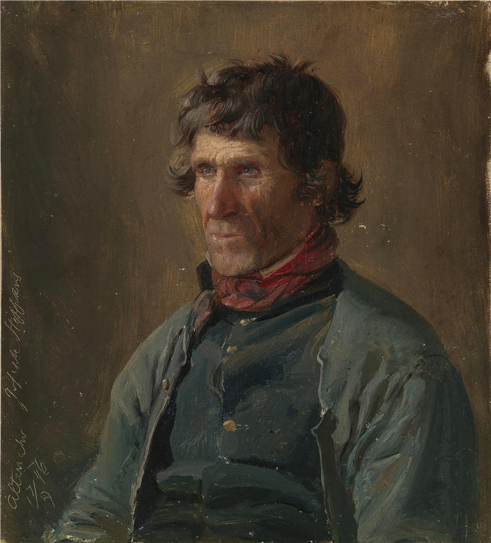 阿道夫·泰德曼（ Adolph Tidemand，挪威画家）高清作品-《阿尔特纳赫 (Altenahr) 的约瑟夫·史蒂芬 (Joseph Steffens) 肖像（1846 年）》
