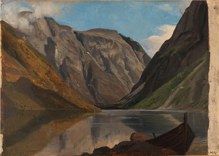 阿道夫·泰德曼( Adolph Tidemand,挪威画家)高清作品-《居德旺根 (1843)》