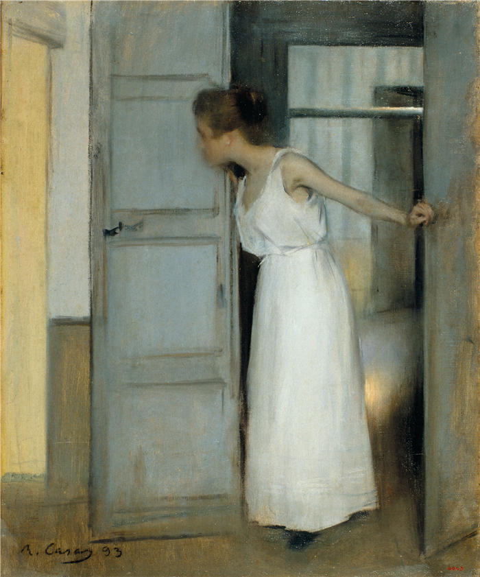 拉蒙·卡萨斯（Ramon Casas，西班牙画家）高清作品-《越过 (1893)》