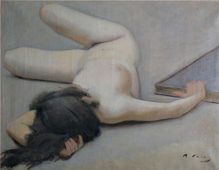 拉蒙·卡萨斯（Ramon Casas，西班牙画家）高清作品-《女性裸体 (1894)》