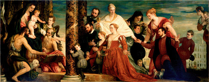 委罗内塞(Paolo Veronese,意大利画家)高清作品-《库奇纳家族的圣母(约 1571 年)》