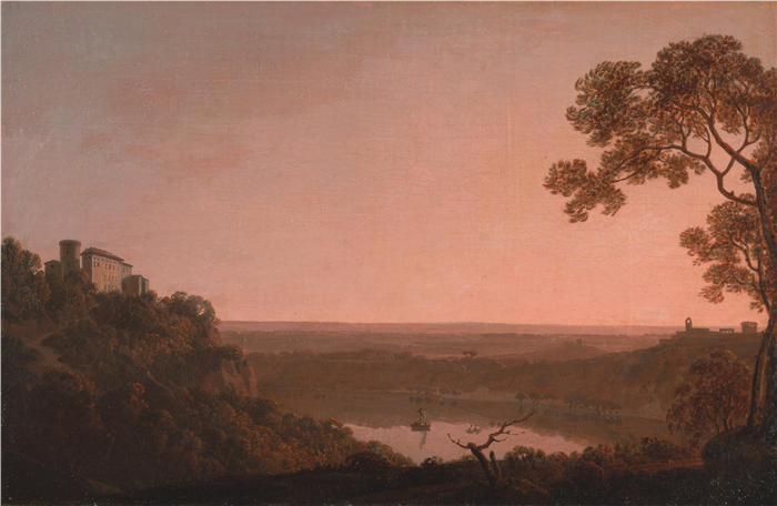 约瑟夫·赖特（Joseph Wright，英国画家）高清作品-《内米湖》