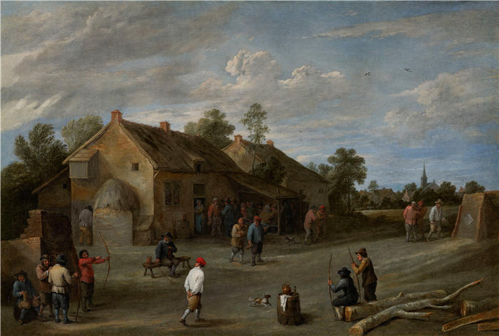 大卫·特尼尔斯（David Teniers the Younger，比利时画家）高清作品-《弓箭手（1645-1649）》