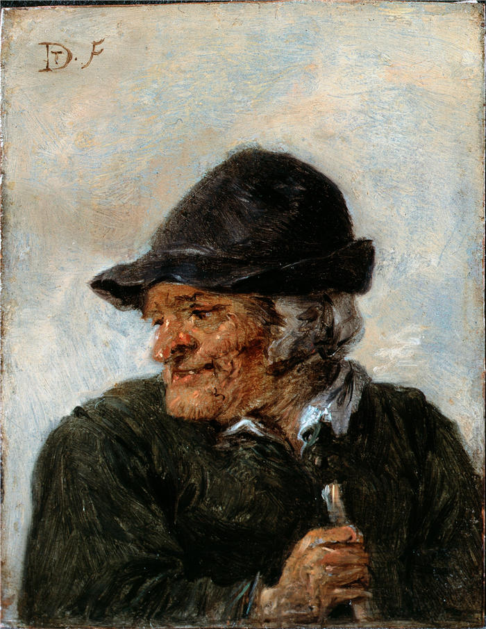 大卫·特尼尔斯（David Teniers the Younger，比利时画家）高清作品-《一个农民》