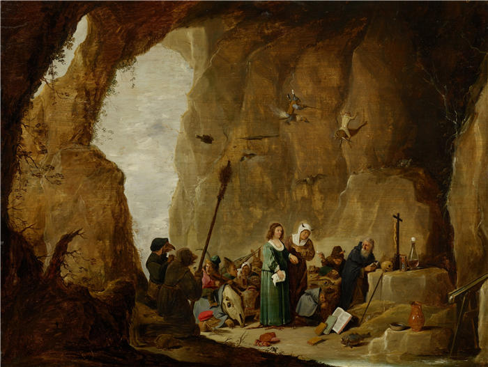 大卫·特尼尔斯（David Teniers the Younger，比利时画家）高清作品-《圣安东尼的诱惑（17世纪）》
