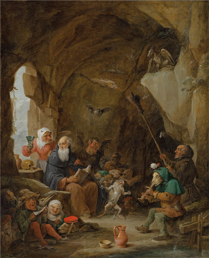大卫·特尼尔斯（David Teniers the Younger，比利时画家）高清作品-《圣安东尼的诱惑》