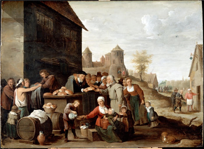 大卫·特尼尔斯（David Teniers the Younger，比利时画家）高清作品-《仁慈的七件下士作品》