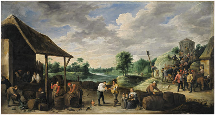 大卫·特尼尔斯（David Teniers the Younger，比利时画家）高清作品-《葡萄酒收获》