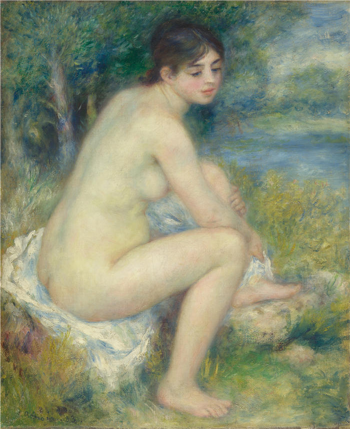 皮埃尔·奥古斯特·雷诺阿(Pierre-Auguste Renoir)作品 –风景中的裸体女人(超高清作品)