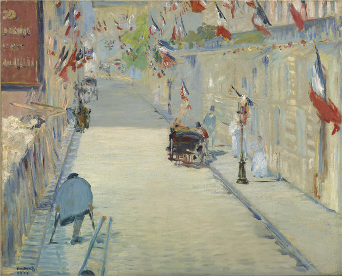 爱德华·马奈(Édouard Manet):带旗帜的莫斯尼尔街