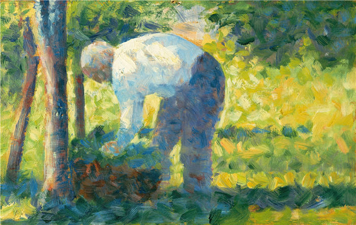 乔治·苏拉特（Georges Seurat，法国画家）高清作品-《园丁 (1882–83)》
