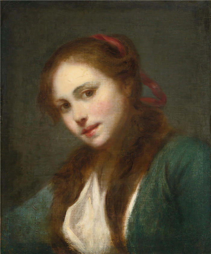 让-巴蒂斯特·格鲁兹（Jean-Baptiste Greuze，法国画家）高清作品-《波兰人（波兰美女）》