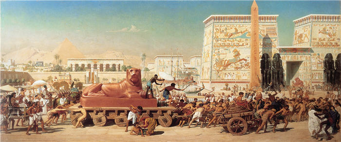 爱德华·约翰·波因特(Edward John Poynter,英国画家)高清作品-《以色列在埃及 (1867)》