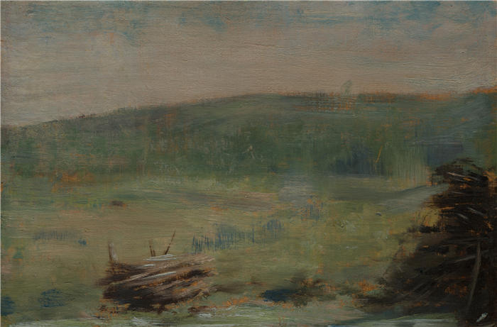 乔治·苏拉特（Georges Seurat，法国画家）高清作品-《圣旺的风景（1878 年）》