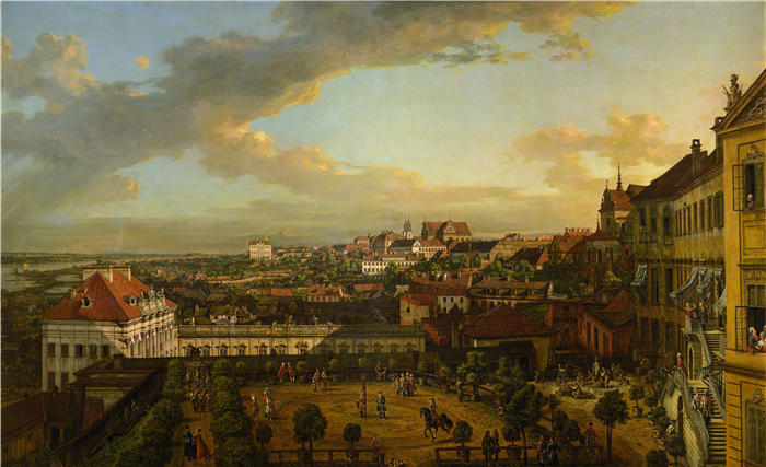 贝尔纳多·贝洛托（Bernardo Bellotto，意大利画家）-从皇家城堡的露台上看华沙1超高清作品