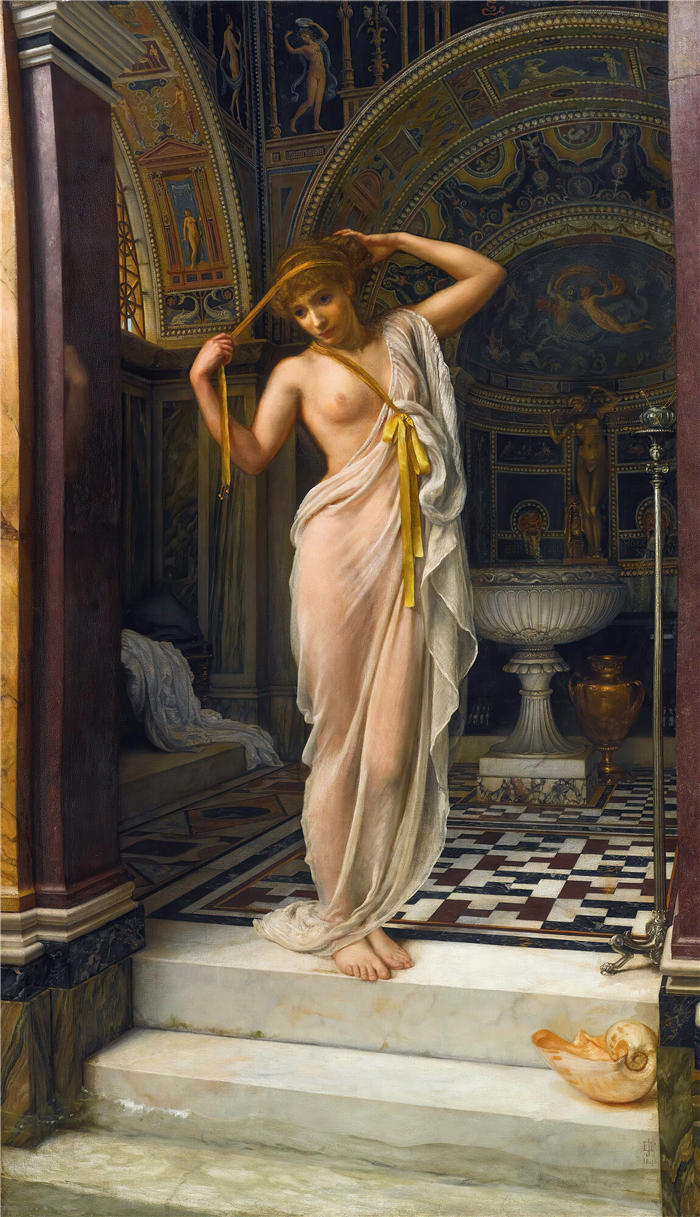 爱德华·约翰·波因特（Edward John Poynter，英国画家）高清作品-《迪亚杜梅内 (1893)》