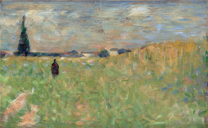 乔治·苏拉特（Georges Seurat，法国画家）高清作品-《夏日风景 (1883)》