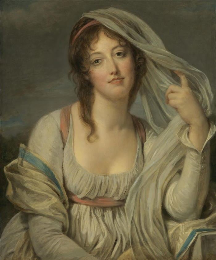 让-巴蒂斯特·格鲁兹（Jean-Baptiste Greuze，法国画家）高清作品-《特里马特的范·韦斯特伦夫人肖像（1802年） 》
