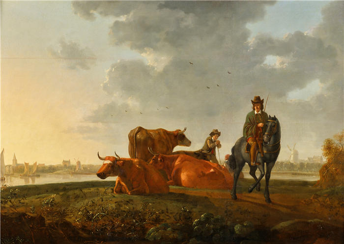 阿尔伯特·库普（Aelbert Cuyp，荷兰画家 ）高清作品-《魏德安弗鲁斯 (1650-660)》