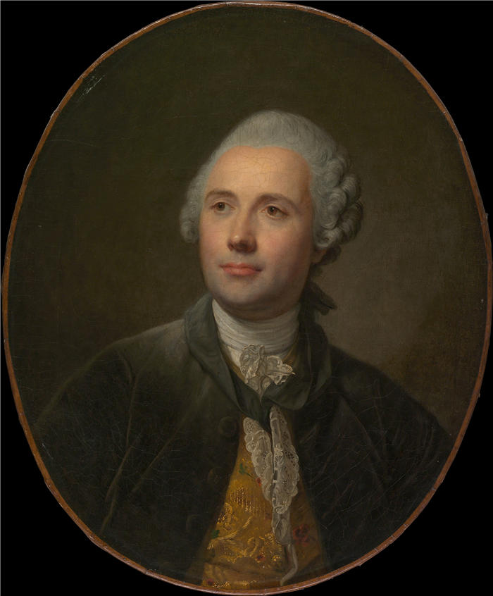 让-巴蒂斯特·格鲁兹（Jean-Baptiste Greuze，法国画家）高清作品-《让·雅克·卡菲里 (Jean Jacques Caffiéri)（1725–1792 年）（约 1765 年）》
