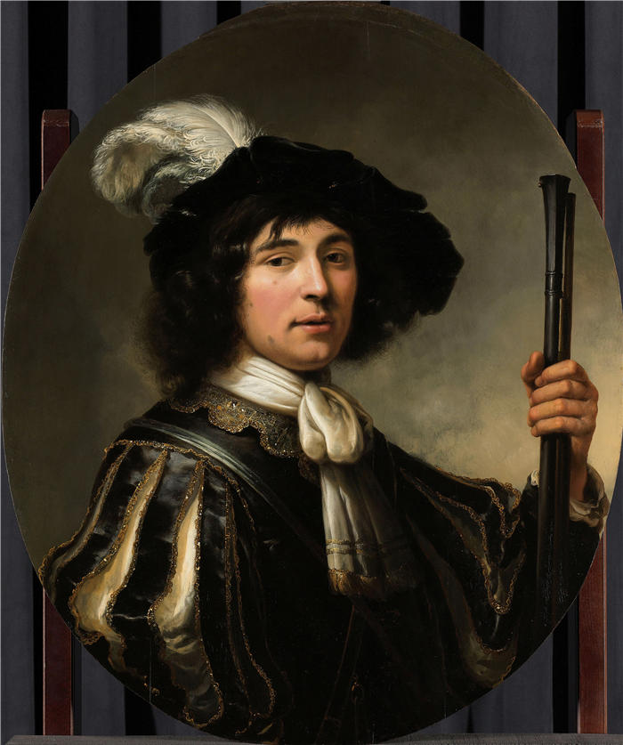 阿尔伯特·库普（Aelbert Cuyp，荷兰画家 ）高清作品-《一个年轻人的肖像 (1640 - 1660)》