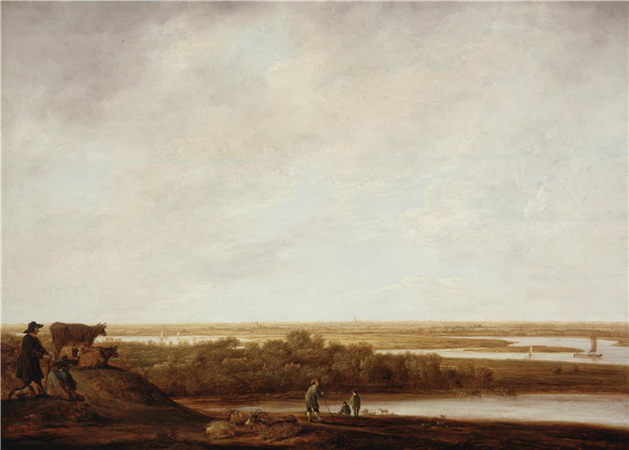 阿尔伯特·库普（Aelbert Cuyp，荷兰画家）高清作品-《牧羊人全景（1640–45）》
