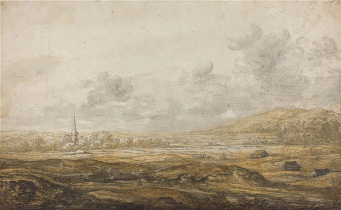阿尔伯特·库普（Aelbert Cuyp，荷兰画家）高清作品-《莱茵河全景（1640 年）》