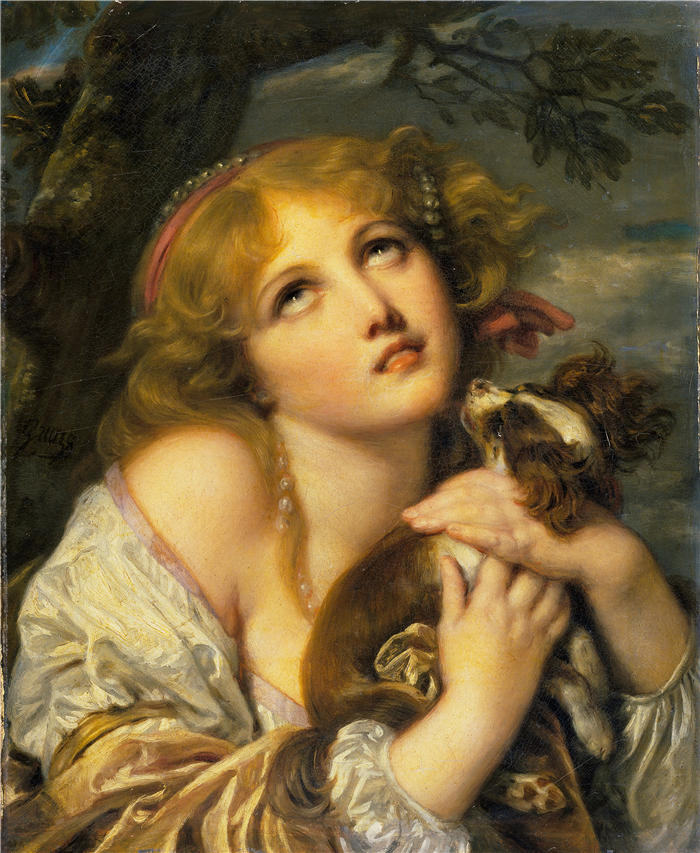 让-巴蒂斯特·格鲁兹(Jean-Baptiste Greuze,法国画家)高清作品-《纪念品 (1787 - 1789)》